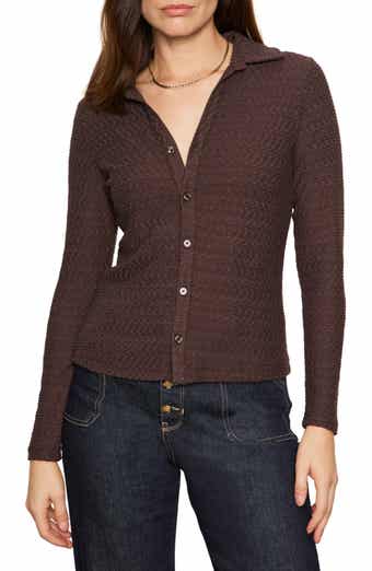 Sanctuary Dreamgirl Textured Knit Button-Up Shirt