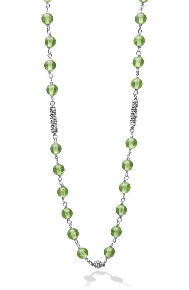 LAGOS Caviar Icon Peridot Bead Necklace, Main, color, Periwinkle