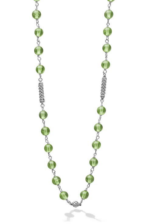 Caviar Icon Peridot Bead Necklace