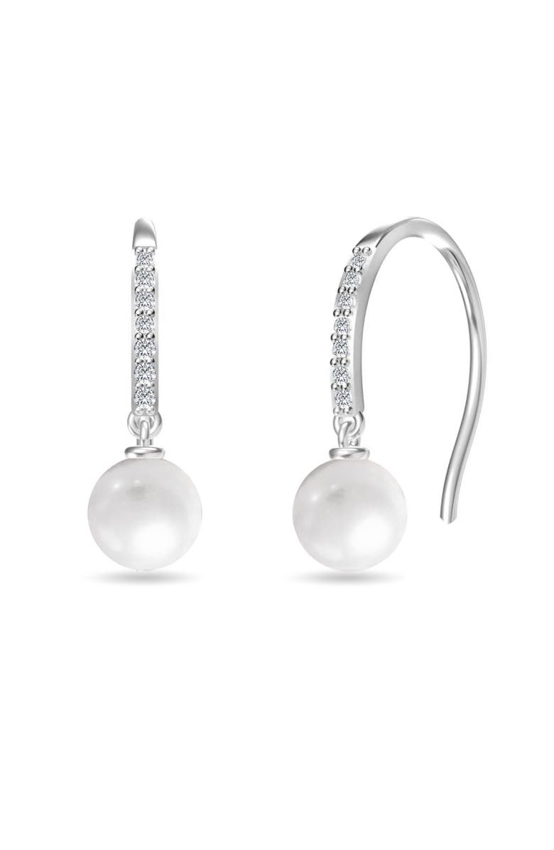 Donatello Gian Sterling Silver Pearl And Crystal Earrings, Main, color,