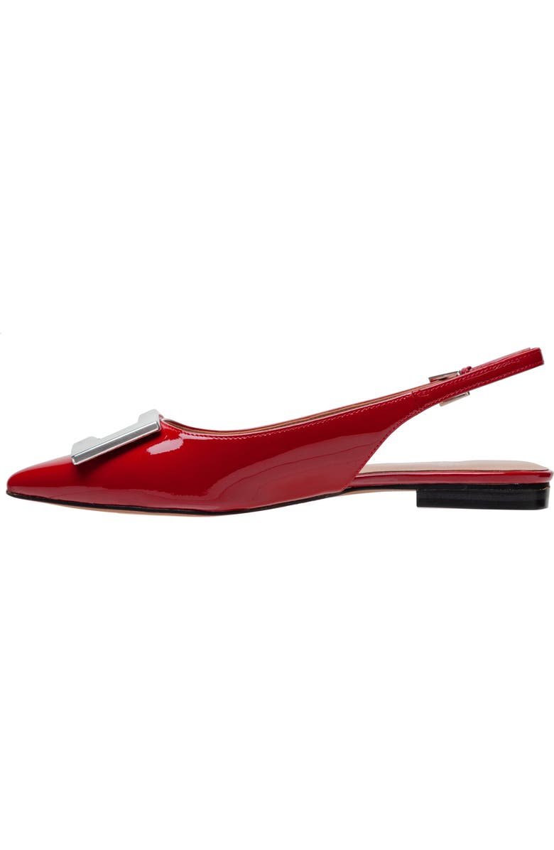 Linea Paolo Delica Slingback Pointed Toe Flat, Alternate, color, Red
