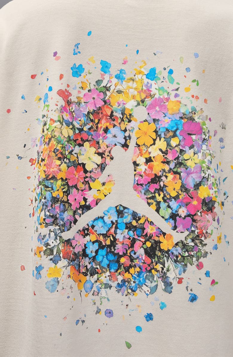 Jordan Flight Oversize Floral Cotton Graphic T-Shirt, Alternate, color, Light Ore Wood Brown