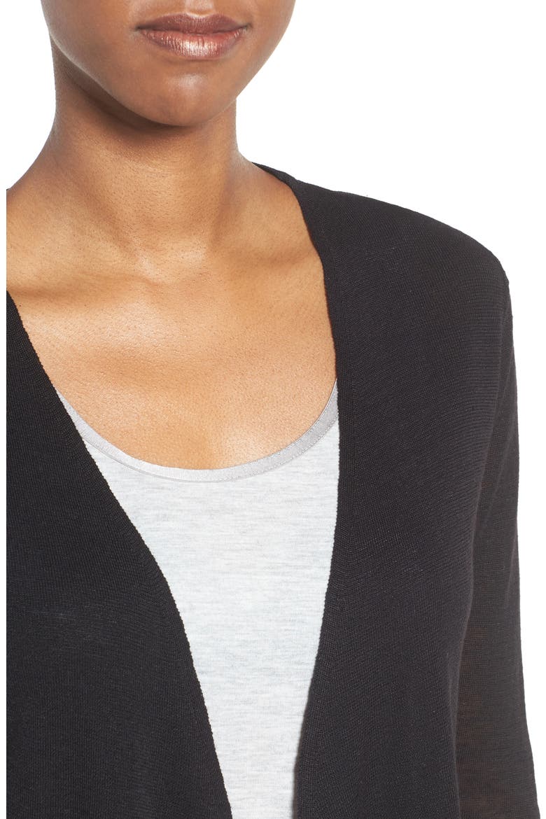 Open Blazer Cardigan, Alternate, color, BLACK ONYX