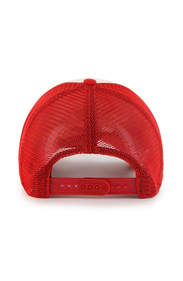 '47 Men's '47 Cream/Red Los Angeles Angels Breakout MVP Trucker Adjustable Hat, Alternate, color, Cream