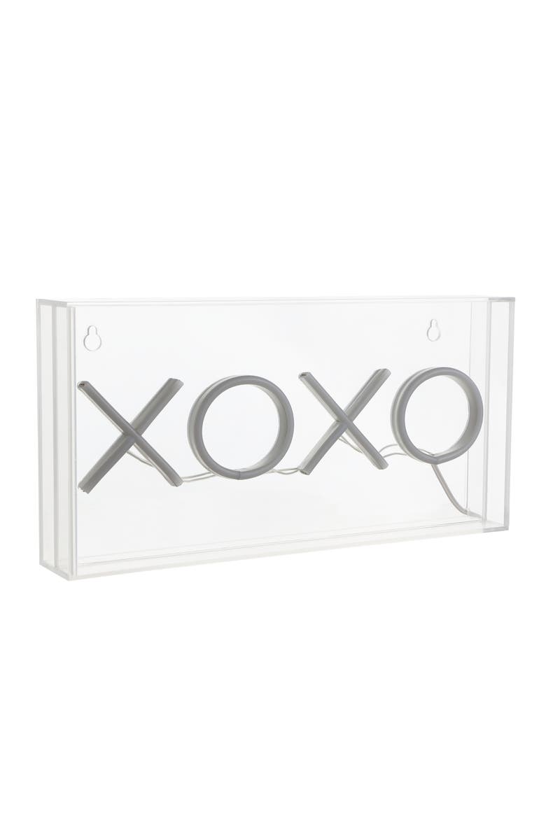 JONATHAN Y Contemporary Glam Acrylic Box USB Operated LED Neon Light, Alternate, color, Pink