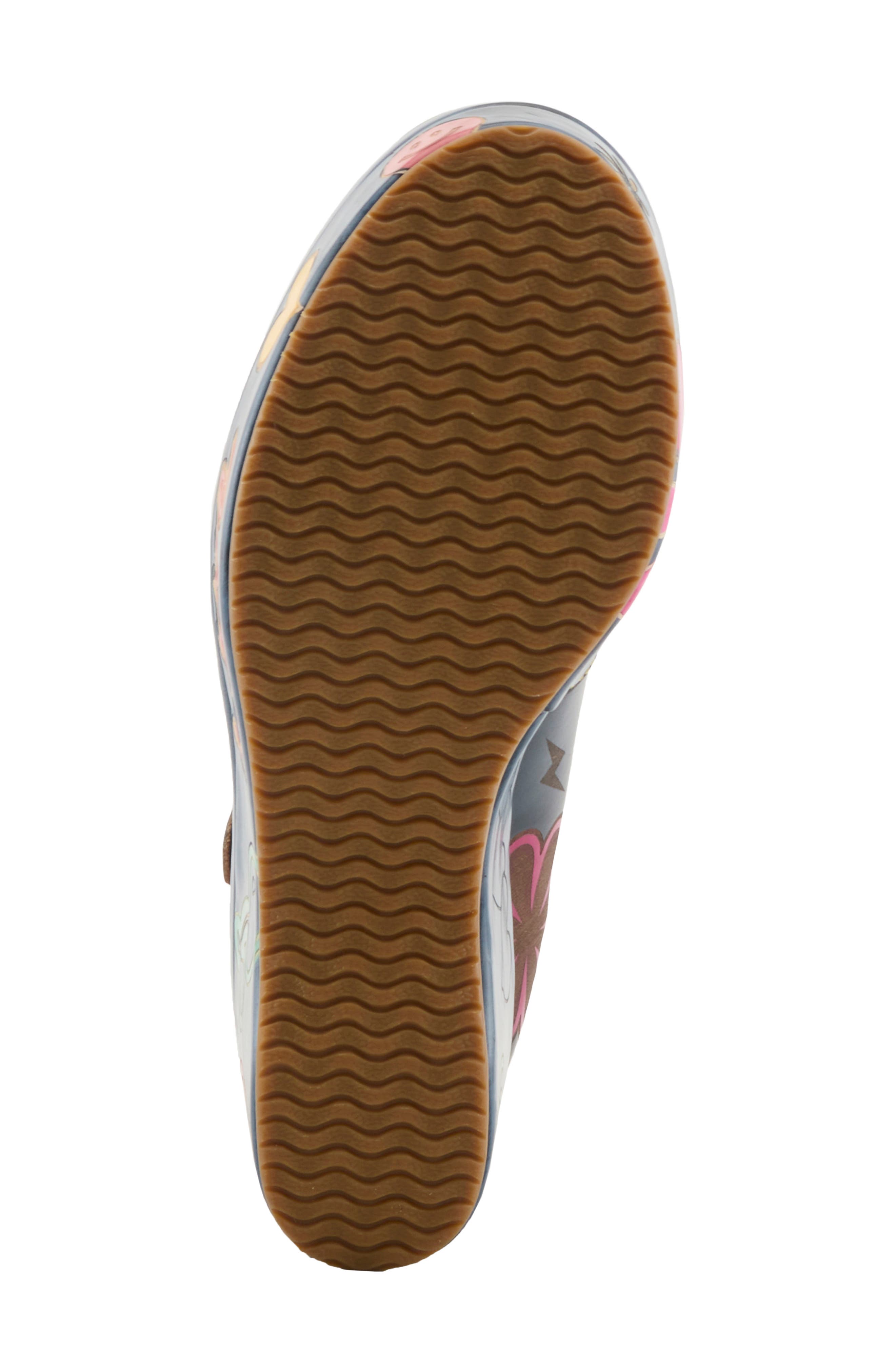 Peacenluv Mary Jane Wedge Pump, Alternate, color, NAVY MULTI