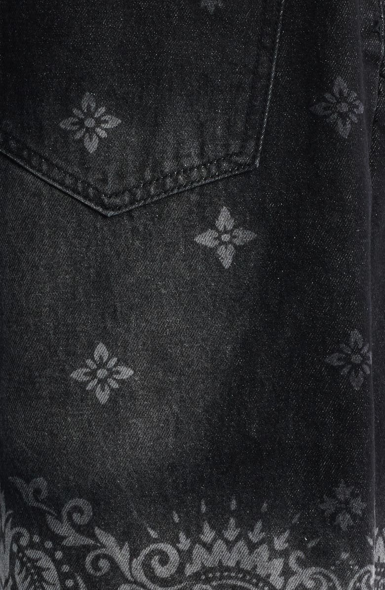 CRIMINAL DAMAGE Laser Print Denim Shorts, Alternate, color, 