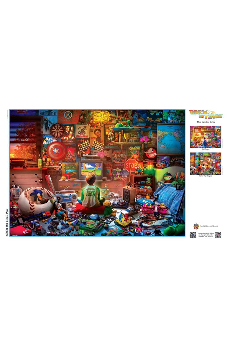 Old School Play 1000 Piece Jigsaw Puzzle, Alternate, color, Multicolor