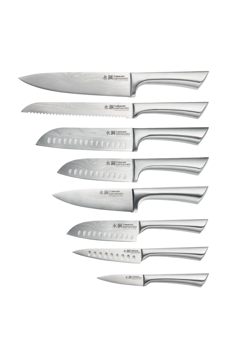 Damashiro® 9-Piece Okada Knife Block, Alternate, color, Silver