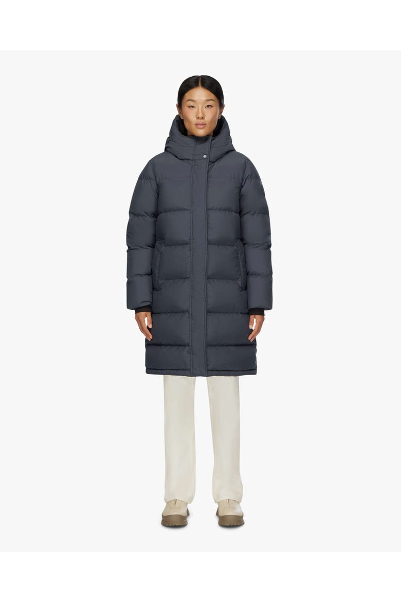 PIPER | Hooded Down Winter Jacket, Alternate, color, True Navy