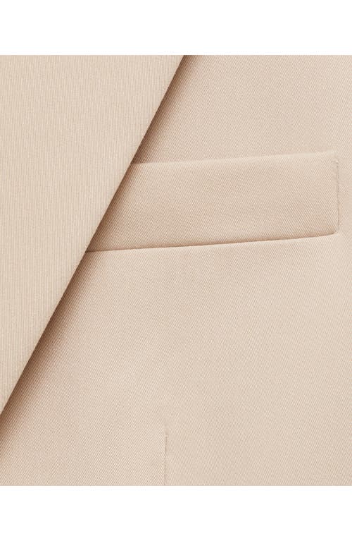 Mango Fitted Suit Blazer In Neutral