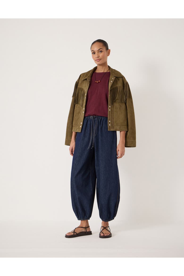 Billie Bubble Hem Jeans, Alternate, color, Dark Blue Indigo