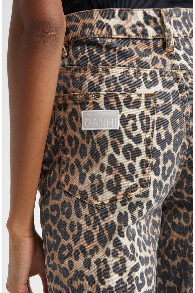 Betzy Leopard Stretch Organic Cotton Crop Jeans, Alternate, color, LEOPARD