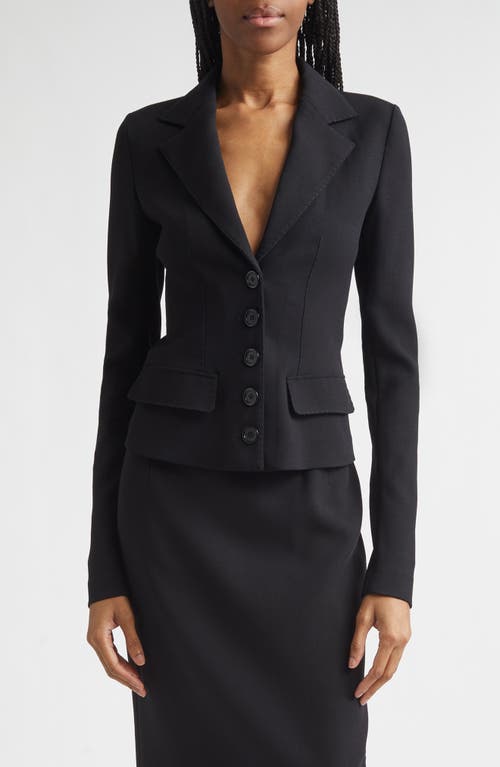 Dolce&Gabbana Tailored Stretch Wool Jacket in Nero at Nordstrom, Size 42