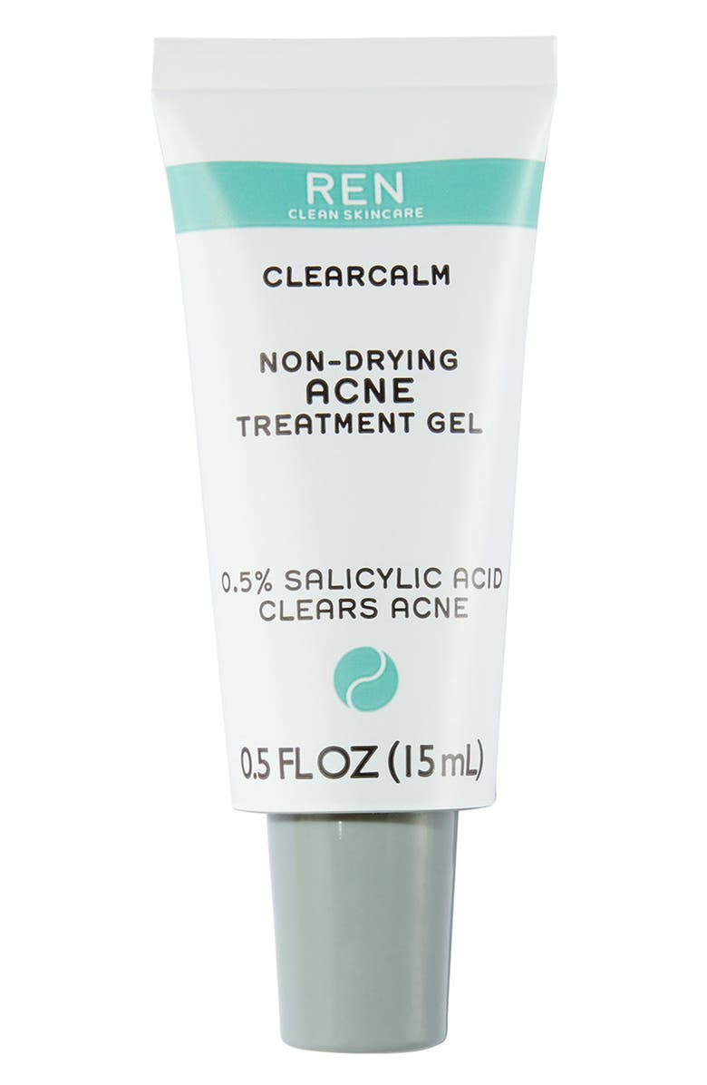 REN Clean Skincare Clearcalm Non-Drying Acne Treatment Gel, Main, color, 