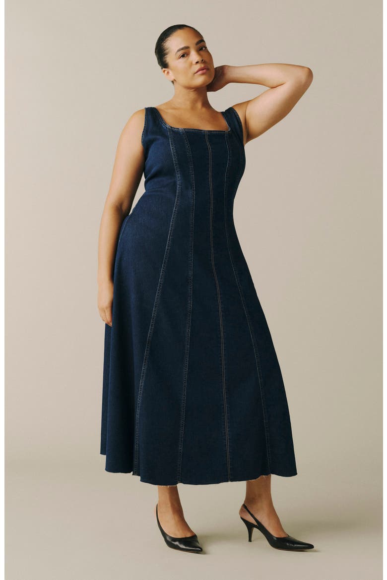 PSA Square Neck Midi Dress, Alternate, color, DATE NIGHT