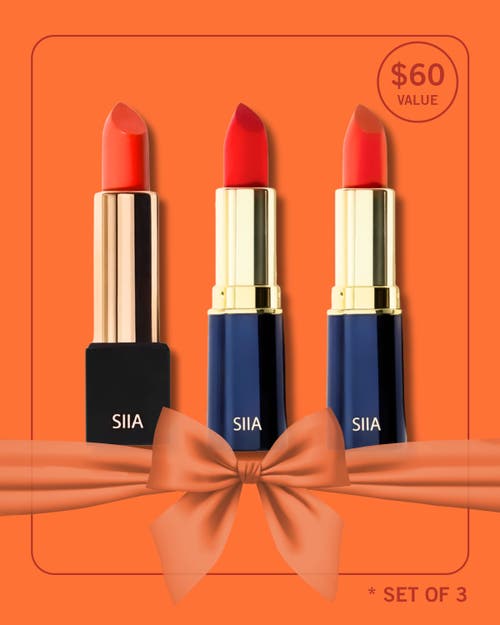 Siia Cosmetics 3-pc. Muse Lip Trio Set In Orange