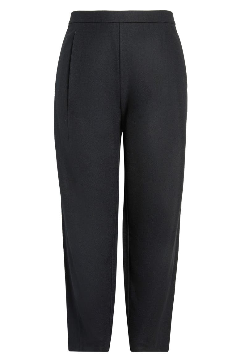 Pleated Ankle Lantern Pants, Main, color, BLACK