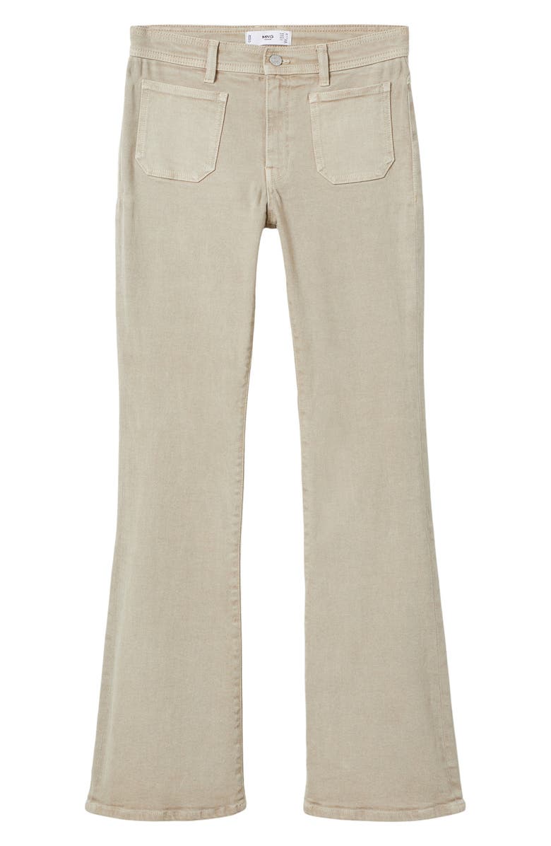 MANGO Patch Pocket Flare Jeans, Alternate, color, 