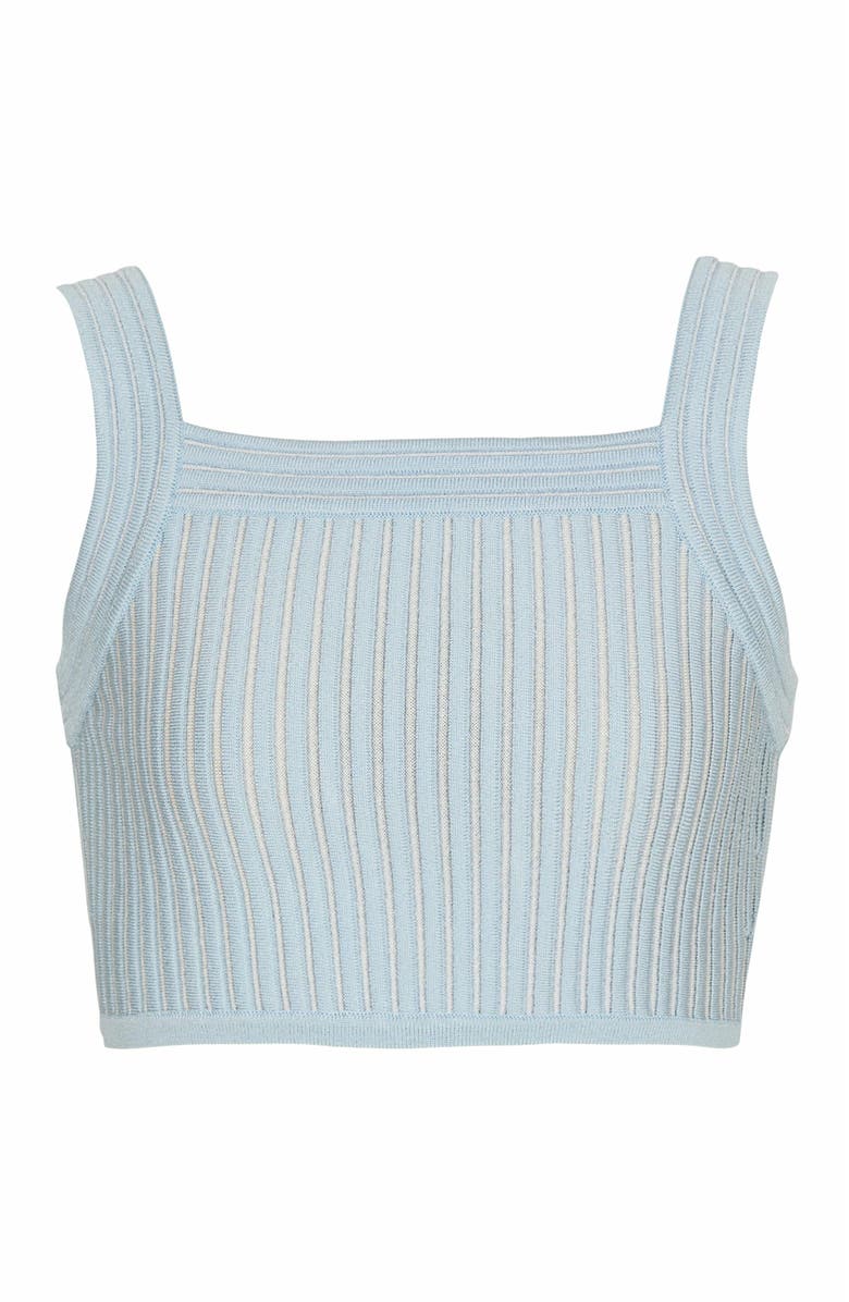Balmain Textured Knit Top, Main, color, Blue