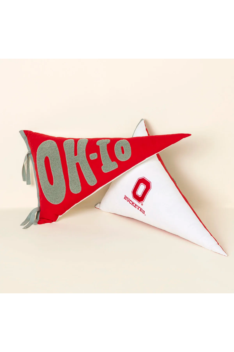 Your College Cheer Pennant Pillow, Alternate, color, Ohio State University