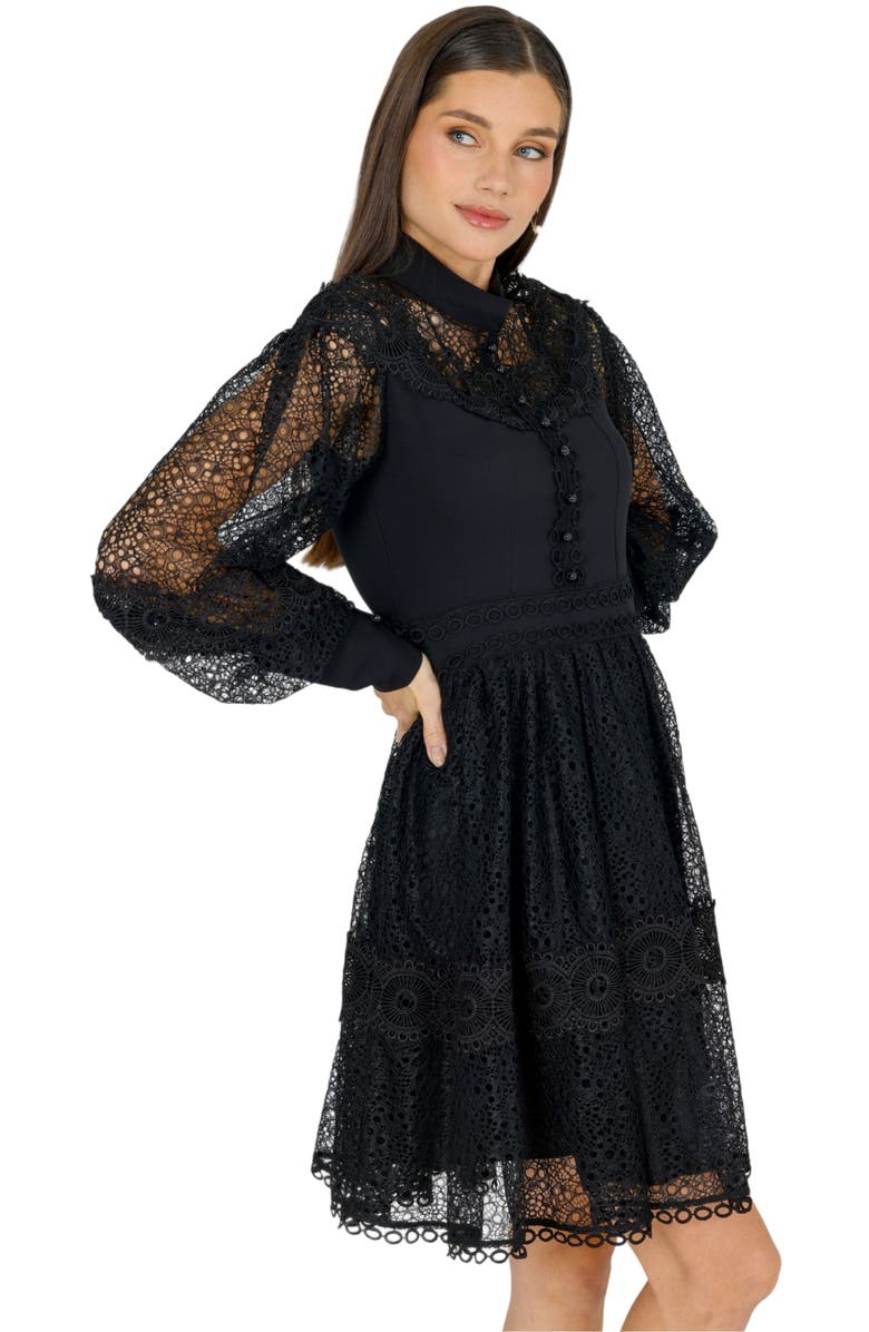 AKALIA Melvina Lace Mini Dress Long Sleeve, Alternate, color, 