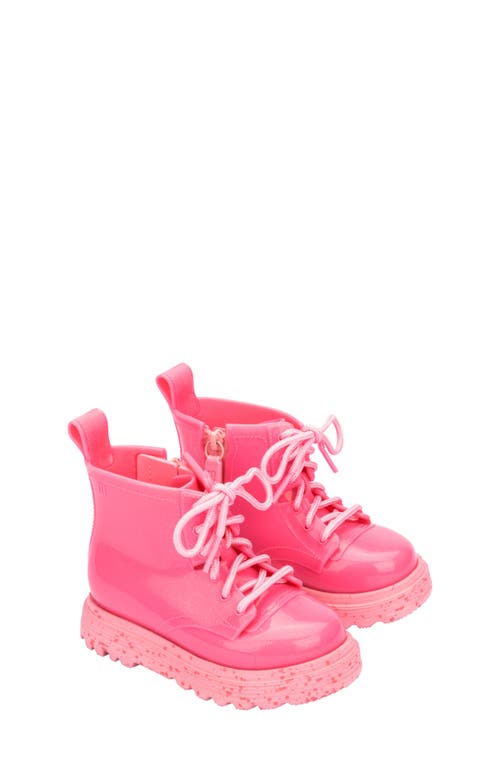 Mini Melissa Girls' Combat Style Boots - Toddler In Pink