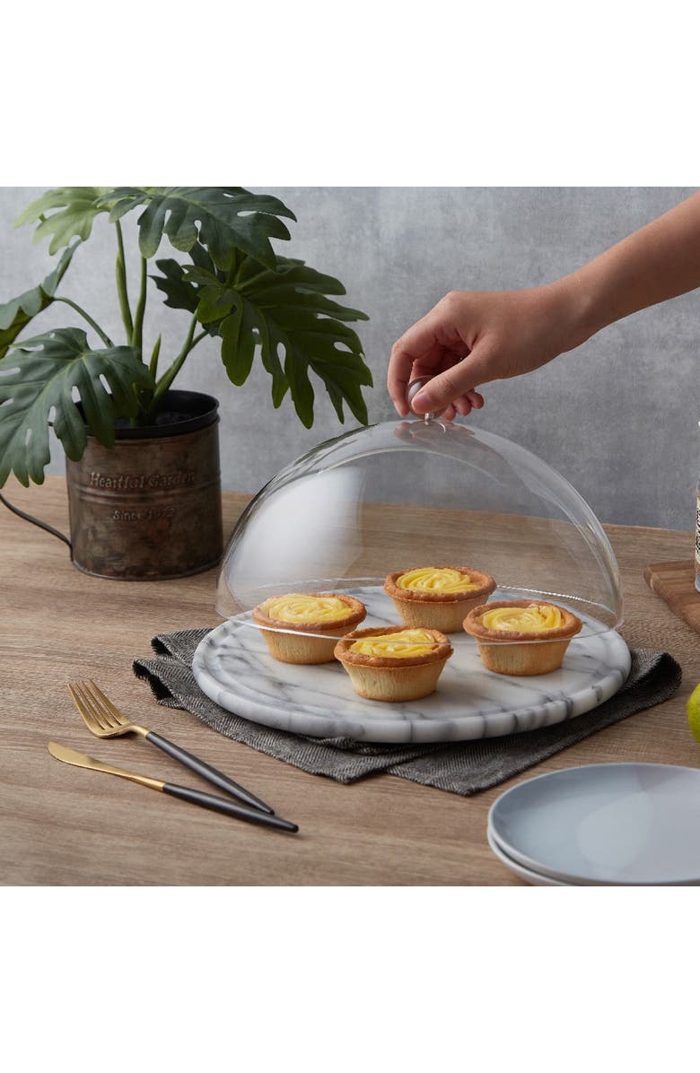 Artifacts Trading Company<sup>™</sup> Artifacts Trading Company Marble Plate with Acrylic Dome, Alternate, color, White Matte