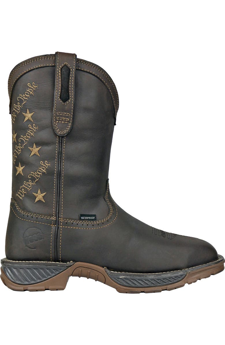 Hoss Boot Company HOSS We The People Composite Toe Western Work Boot, Alternate, color, Brown
