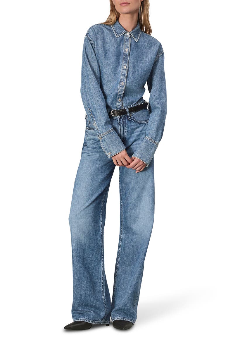 rag & bone Leah Ultra Featherweight Denim Button-Up Shirt, Alternate, color, Liliana