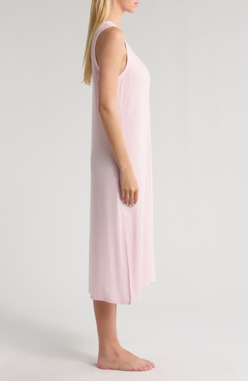 Nordstrom Moonlight Rib Tank Nightgown In Pink Cake