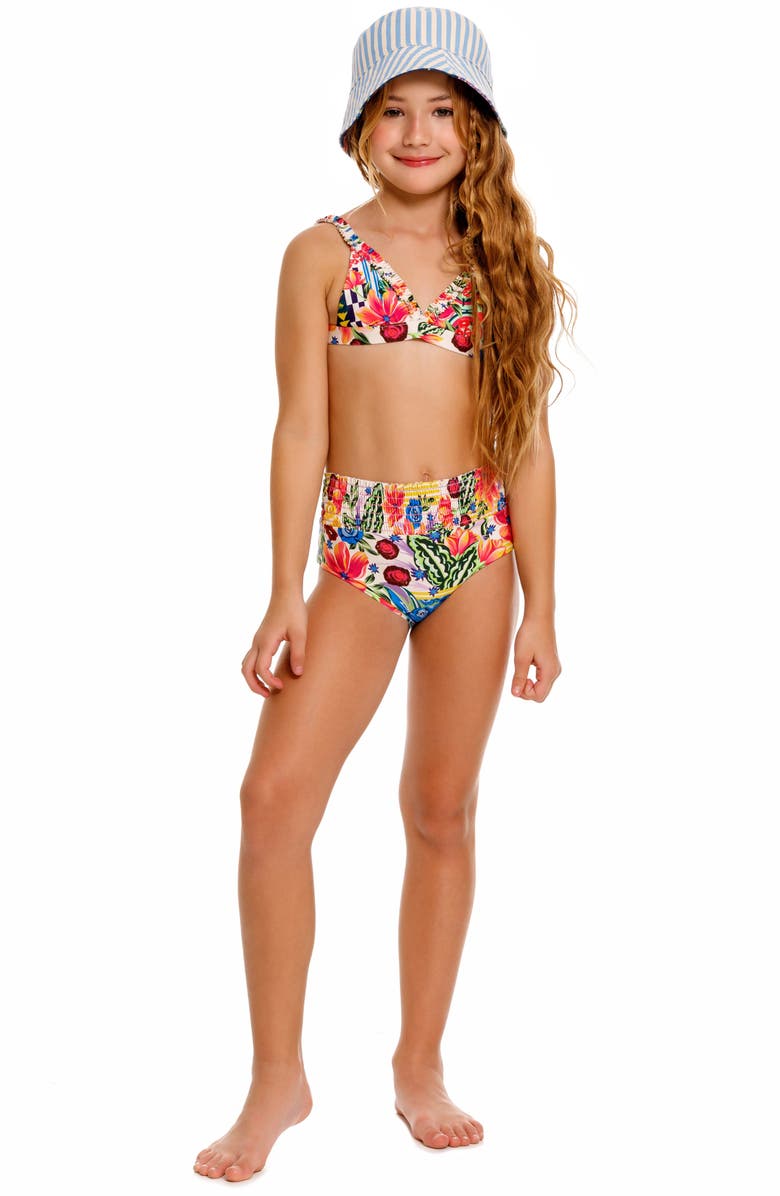 Agua Bendita Kids' Zhanna Citrus Two-Piece Swimsuit, Alternate, color, Multicolor