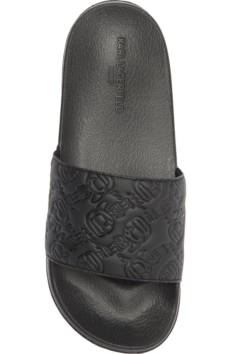 KARL LAGERFELD PARIS Prewitt Banded Slide Sandal, Alternate, color, Black