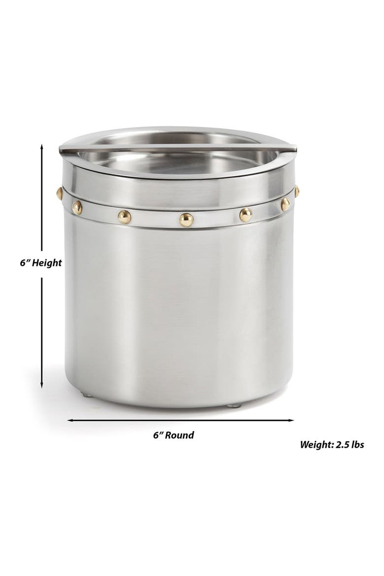 Rivets Ice Bucket, Alternate, color, SILVER
