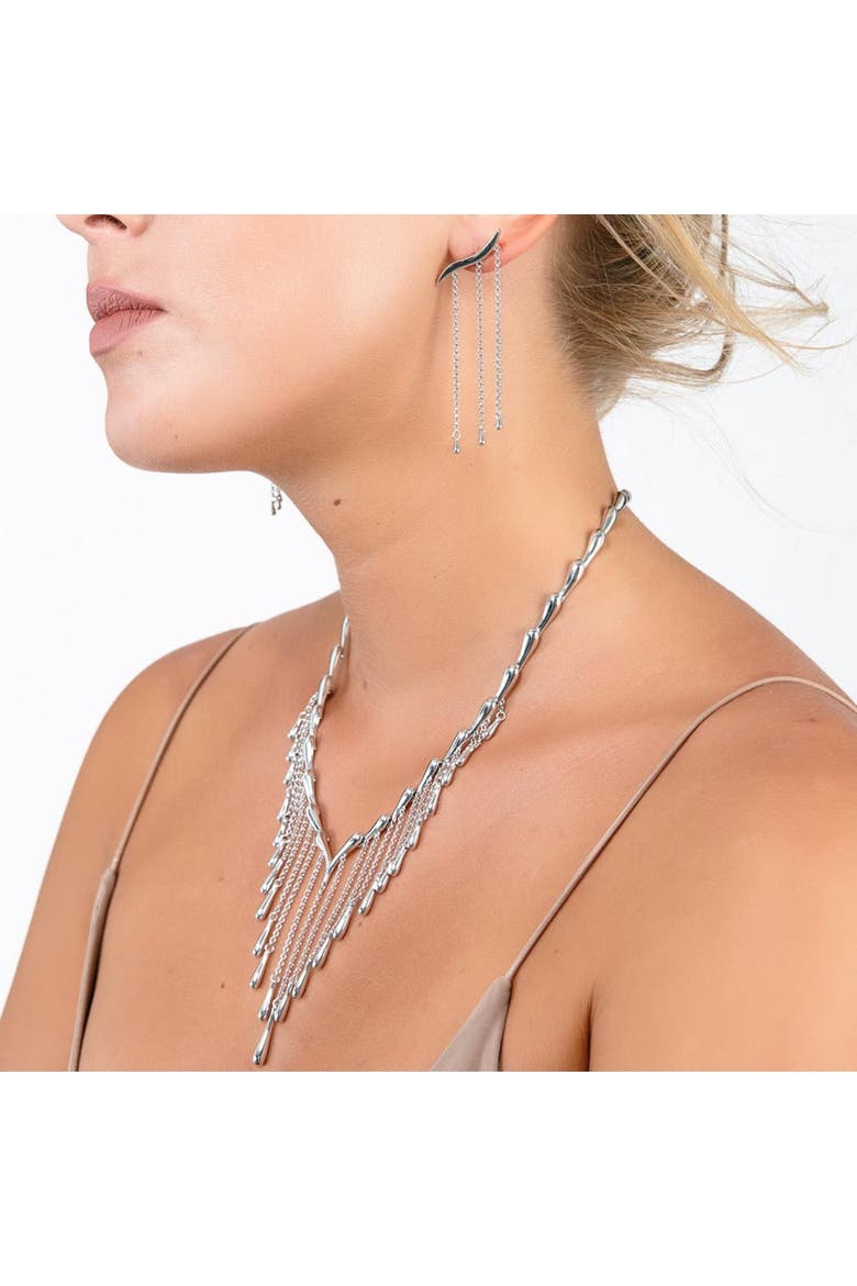 Waterfall Necklace, Alternate, color, Sterling Silver