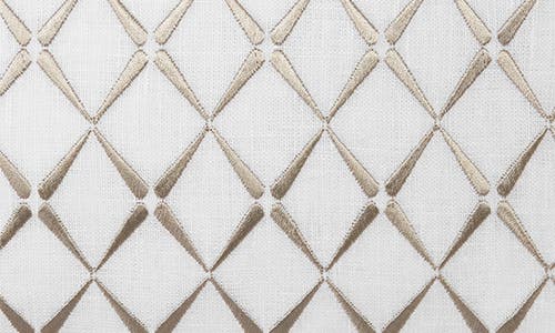 Sferra Amaro Linen Decorative Pillow In White/taupe