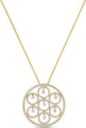 Bony Levy 18K Gold Liora Natural Dancing Diamond Medallion Pendant Necklace