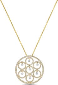 Bony Levy 18K Gold Liora Natural Dancing Diamond Medallion Pendant Necklace