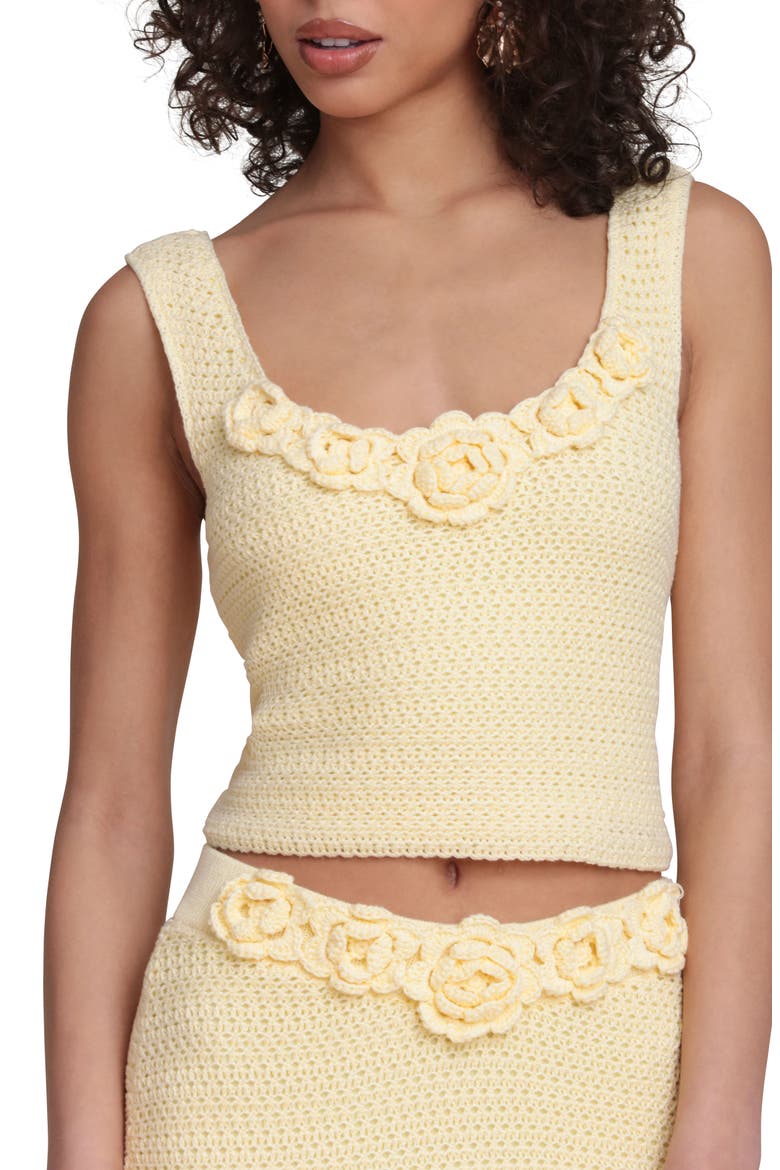 Knit Crop Tank, Alternate, color, BUTTER