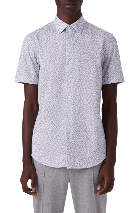 Miles OoohCotton® Floral Short Sleeve Button-Up Shirt