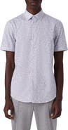 Bugatchi Miles OoohCotton® Floral Short Sleeve Button-Up Shirt