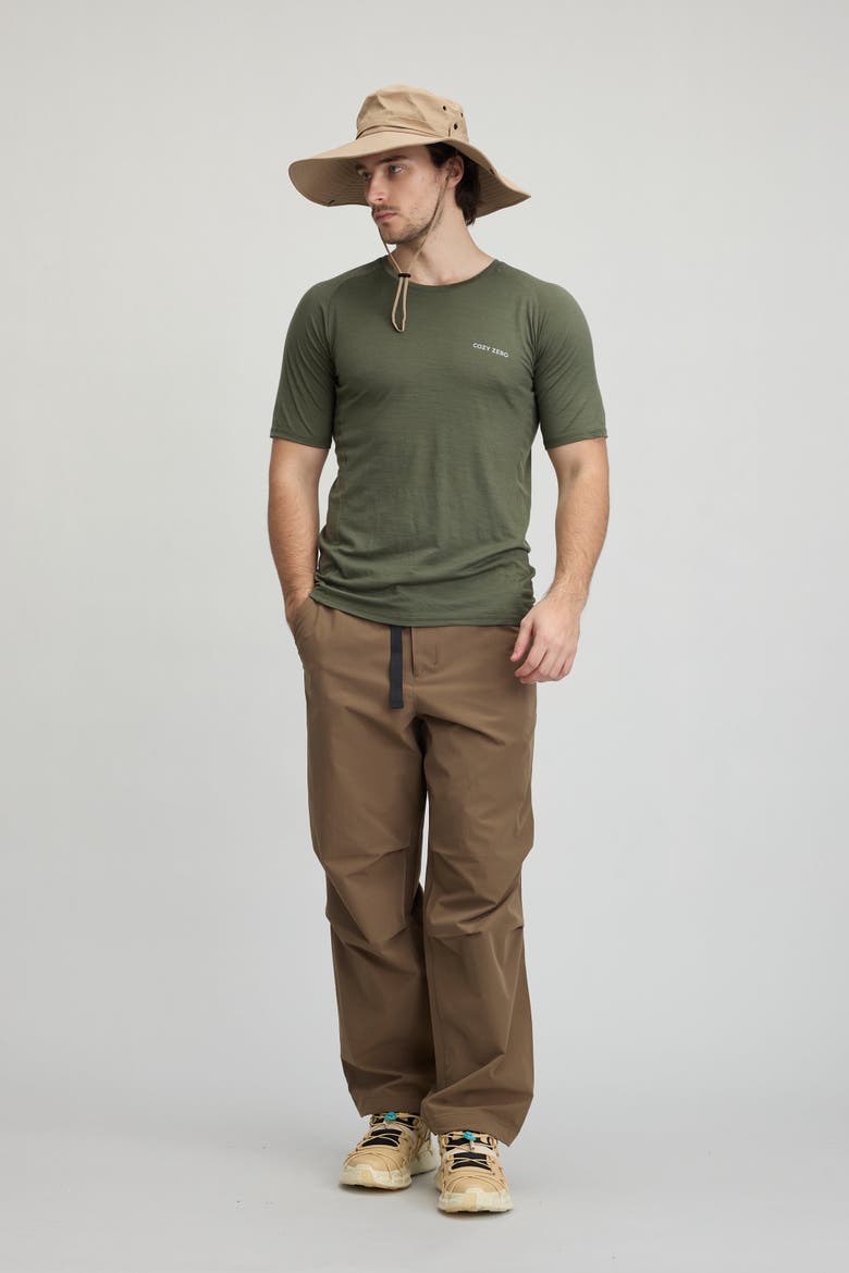 Men's 100% Merino Reglan Tee, Alternate, color, Olive