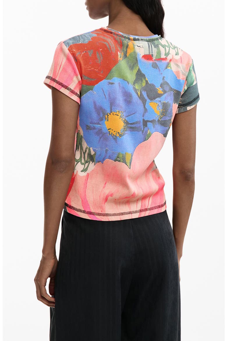 Allover Print T-Shirt, Alternate, color, PINK