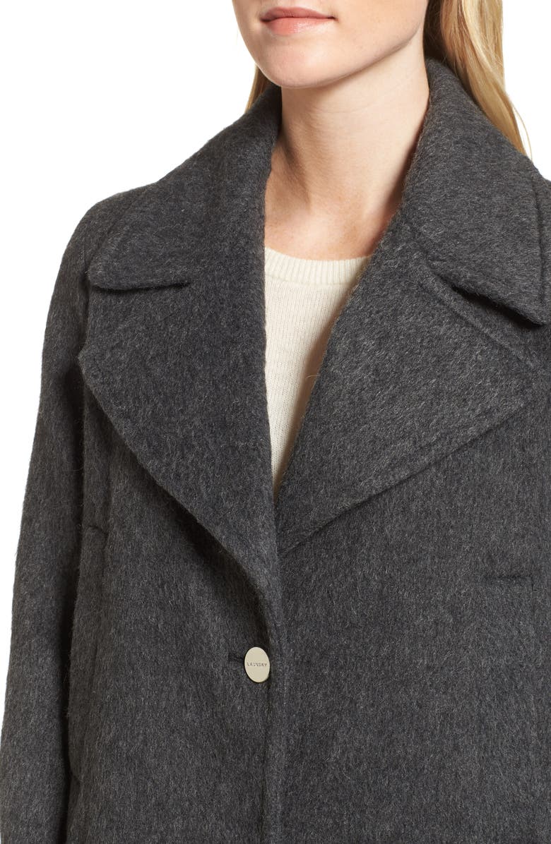 Laundry by Shelli Segal Plaid Swing Coat, Alternate, color,