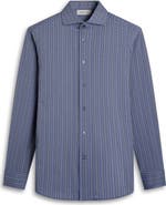 Bugatchi Devon OoohCotton® Chevron Illusion Print Button-Up Shirt