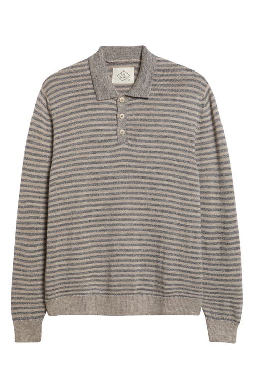 Alex Crane Anchor Merino Wool Polo Sweater In Gray