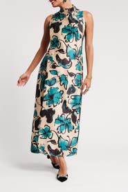 Frances Valentine Carlyle Maxi Dress Abstract Meadow