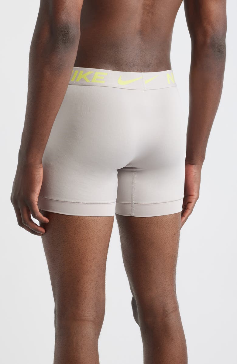 Nike 3-Pack Dri-FIT Essential Micro Boxer Briefs, Alternate, color, Blue/ Black/ Sand