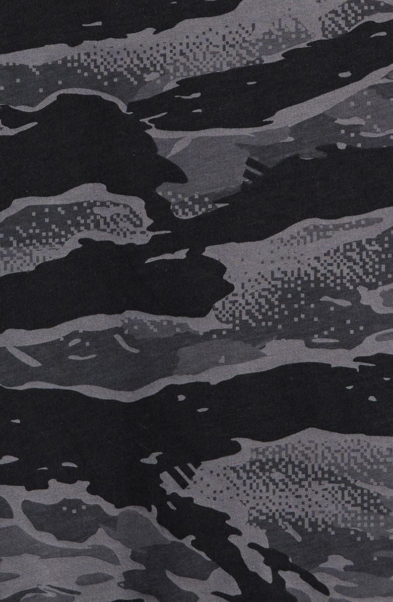 adidas Kids' Camo Print Cotton T-Shirt, Alternate, color, Black