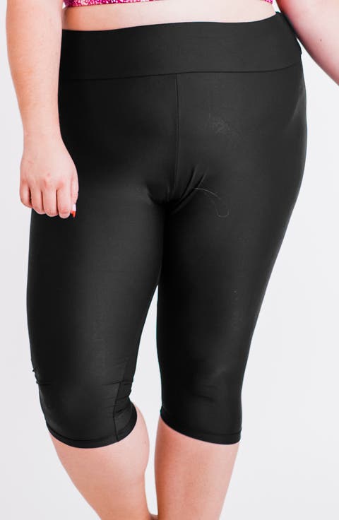 Plus Size Capri Swim Leggings
